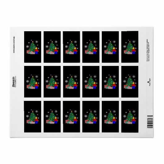  Christmas Tree Baseball  ラベル (フルシート)