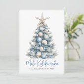 Christmas Tree Beach Mele Kalikimaka シーズンカード (スタンド正面)