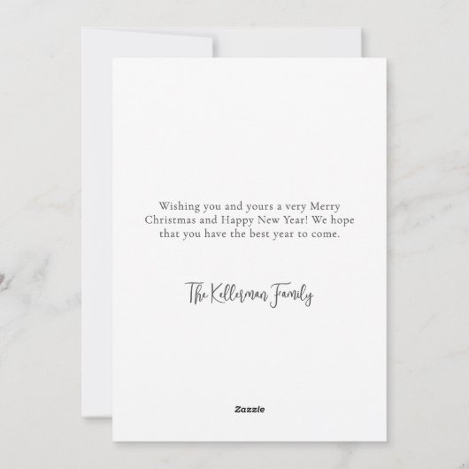 Christmas Tree Beach Mele Kalikimaka シーズンカード (裏面)