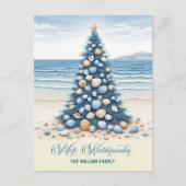 Christmas Tree Beach Mele Kalikimaka シーズンポストカード (正面)