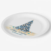 Christmas Tree Beach Merry Christmas ペーパープレート (アングル)