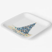 Christmas Tree Beach Merry Christmas ペーパープレート (傾斜あり)