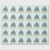 Christmas Tree Beach Merry Christmas ラッピングペーパー (フラット)