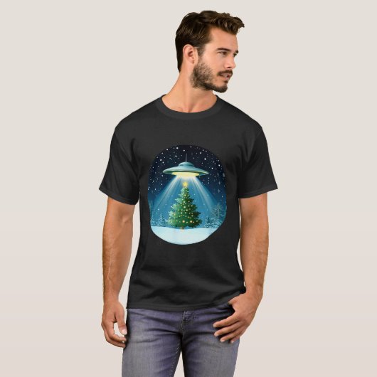 Christmas Tree Beamed By Ufo For Interstellar Holi Tシャツ (正面フル)