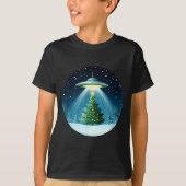 Christmas Tree Beamed By Ufo For Interstellar Holi Tシャツ (正面)