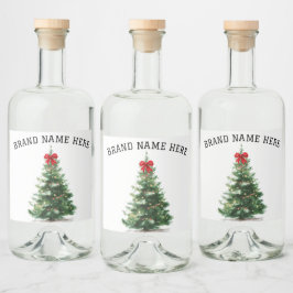 Christmas Tree Beverage Label Set – Brand Name リキュールボトルラベル