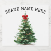 Christmas Tree Beverage Label Set – Brand Name リキュールボトルラベル (シングルラベル)