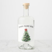Christmas Tree Beverage Label Set – Brand Name リキュールボトルラベル (正面)