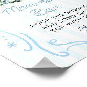 Christmas Tree Blue Baby Shower Mom-osa Bar ポスター (角)