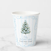 Christmas Tree Blue Winter Baby Shower 紙コップ (裏面)