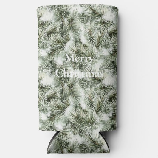 Christmas Tree Branches スリム缶クーラー (正面)