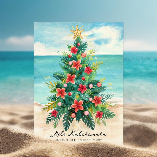 Christmas Tree by the Sea Tropical シーズンカード