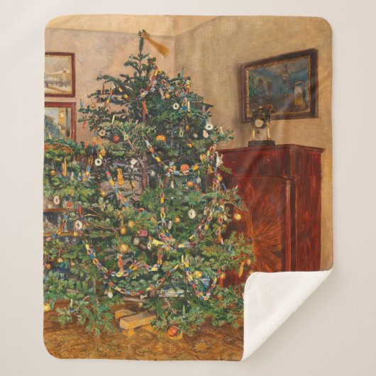 Christmas Tree C Müller Weihnachtsbaum 1914 シェルパブランケット (正面)