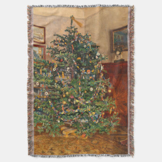 Christmas Tree C Müller Weihnachtsbaum 1914 スローブランケット