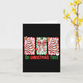 Christmas Tree Cake Funny Quote Oh Christmas Tree  カード (黄色い花)