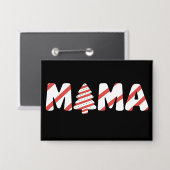 Christmas Tree Cake Matching Family Party Mama  缶バッジ (正面/裏面)