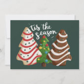 Christmas Tree Cake Tis The Season Xmas Holiday  シーズンカード (正面)
