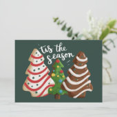Christmas Tree Cake Tis The Season Xmas Holiday  シーズンカード (スタンド正面)