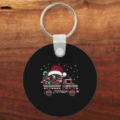 Christmas Tree Candy Dump Truck Christmas Boys Men キーホルダー (正面)