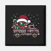 Christmas Tree Candy Dump Truck Christmas Boys Men マグネット (正面)