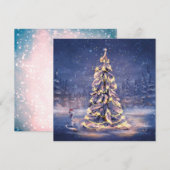 Christmas tree card illustrated by Monika Marzec ノートカード (正面/裏面)