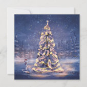 Christmas tree card illustrated by Monika Marzec ノートカード (正面)