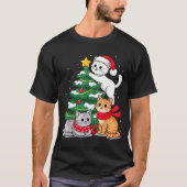Christmas Tree Cats Xmas  Tシャツ (正面)