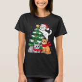 Christmas Tree Cats Xmas  Tシャツ (正面)