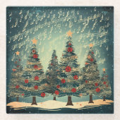 Christmas Tree Celebration ガラスコースター (正面)