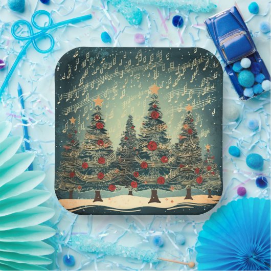 Christmas Tree Celebration ペーパープレート (パーティー)