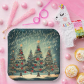 Christmas Tree Celebration ペーパープレート (パーティー)