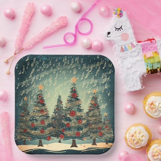 Christmas Tree Celebration ペーパープレート (パーティー)