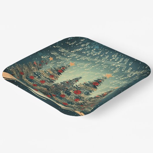 Christmas Tree Celebration ペーパープレート (傾斜あり)