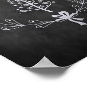 Christmas Tree Chalkboard Poster ポスター (角)