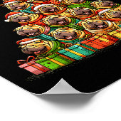 Christmas Tree Chinese Shar-pei Shar Pei ポスター (角)