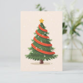 Christmas Tree, Christmas, Minimalist サンキューカード (スタンド正面)