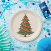 Christmas Tree, Christmas, Minimalist ペーパープレート (パーティー)