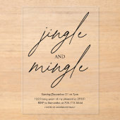 "Christmas Tree Christmas Party | Festive Holiday アクリル招待状 (正面)