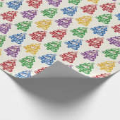 Christmas Tree Colourful Xmas ラッピングペーパー (角)