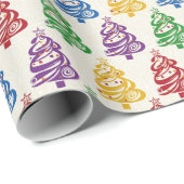 Christmas Tree Colourful Xmas ラッピングペーパー (ロールコーナー)