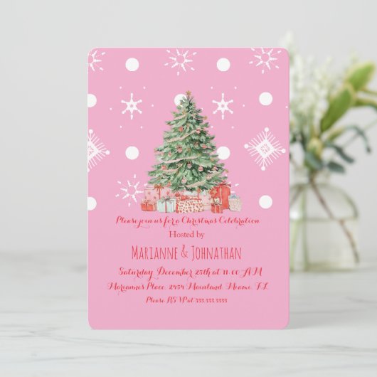 Christmas Tree Corporate Office Event 招待状 (スタンド正面)