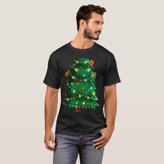 Christmas Tree Costume Idea For Adults &amp; Chris Tシャツ (正面フル)