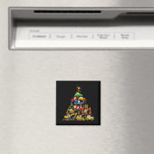 Christmas Tree Cute Construction Truck Xmas Holida マグネット (インサイチュ (食洗機))