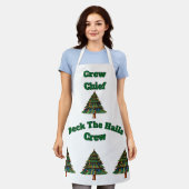 Christmas Tree Deck the Halls Crew Chief エプロン (着用した状態)