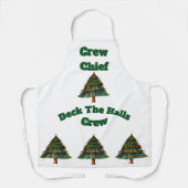 Christmas Tree Deck the Halls Crew Chief エプロン (正面)