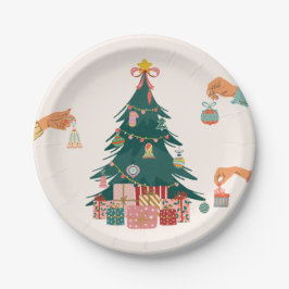 Christmas tree decoration Paper Plate ペーパープレート