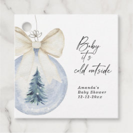Christmas tree decoration with bow Baby shower フェイバータグ