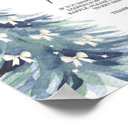 Christmas tree diaper raffle poster ポスター (角)