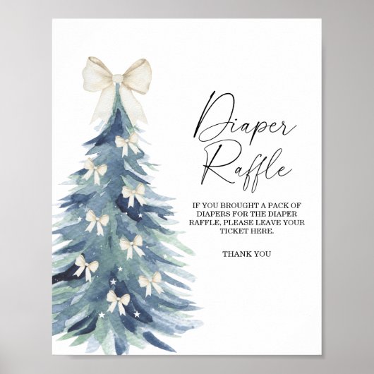 Christmas tree diaper raffle poster ポスター (正面)