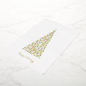 Christmas Tree Dots 箔シーズンカード (回転した状態)